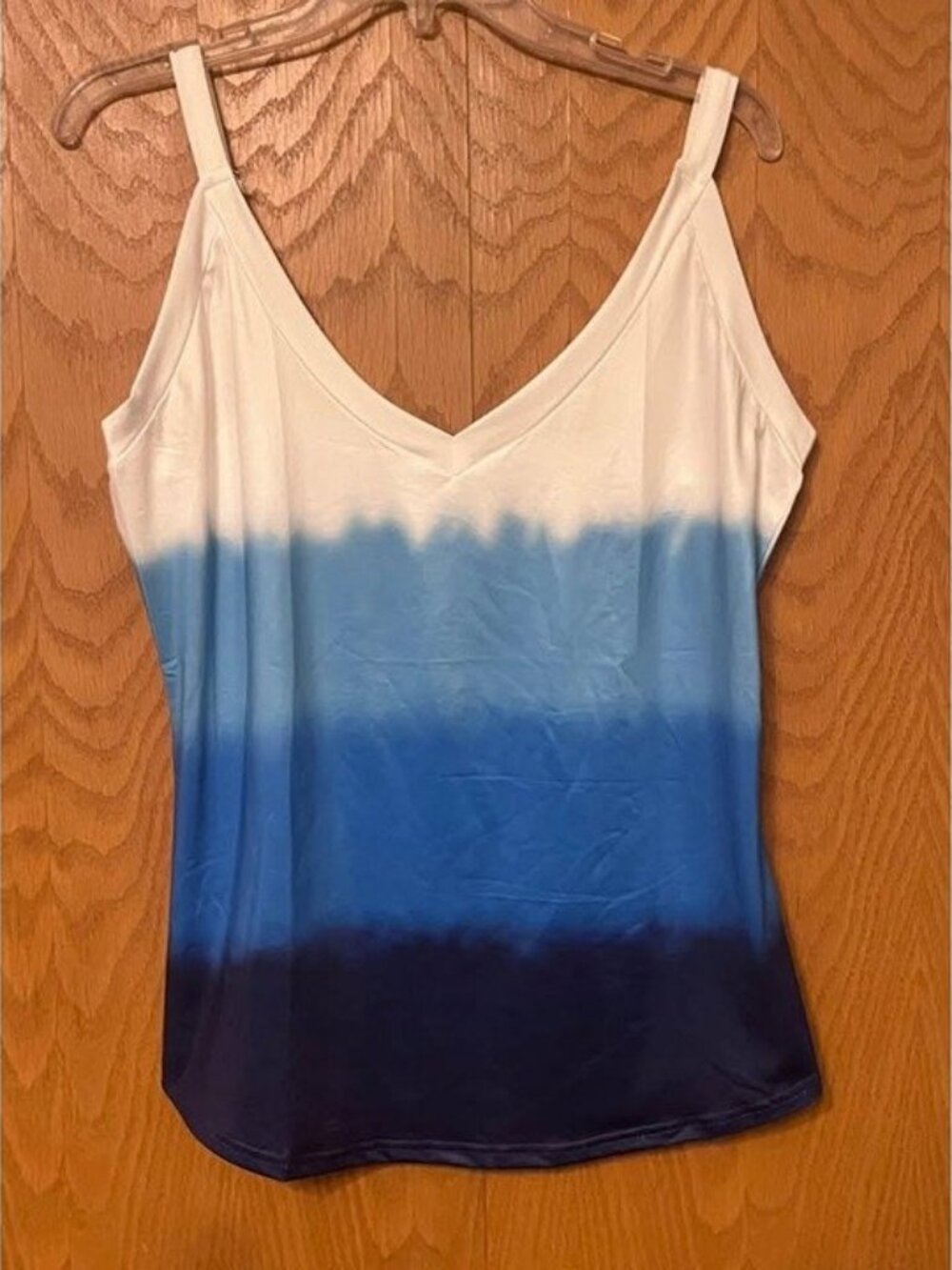 Blue & White ombre Womens tank top size M - NEW